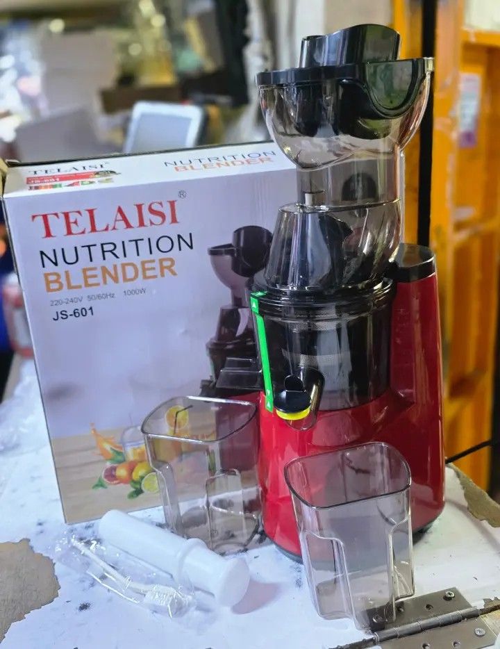 TELAISI Electric Slow Juicer (Cold Press) – Original Nutrition Juice Extractor with Pulp Separation, Quiet Motor, Reverse & Easy-Clean, Large Feed Chute- ginger shots, Fresh Fruit & Vegetable Juicing