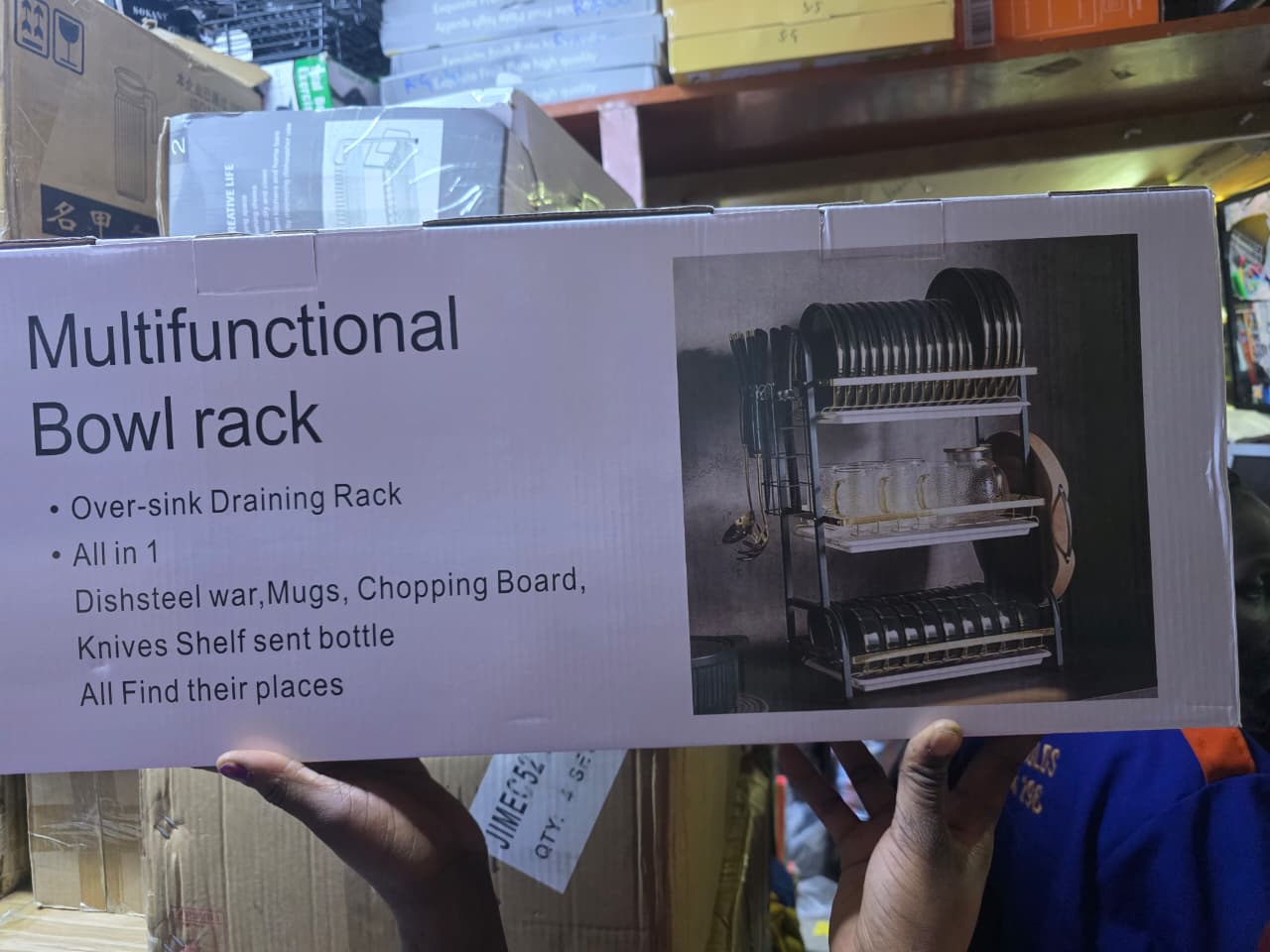 ✨3-Tier Black Dish Rack – Heavy-Duty Stainless Steel Kitchen Organizer | Space-Saving Drying Rack with Utensil & Cutting Board Holders 🍽️