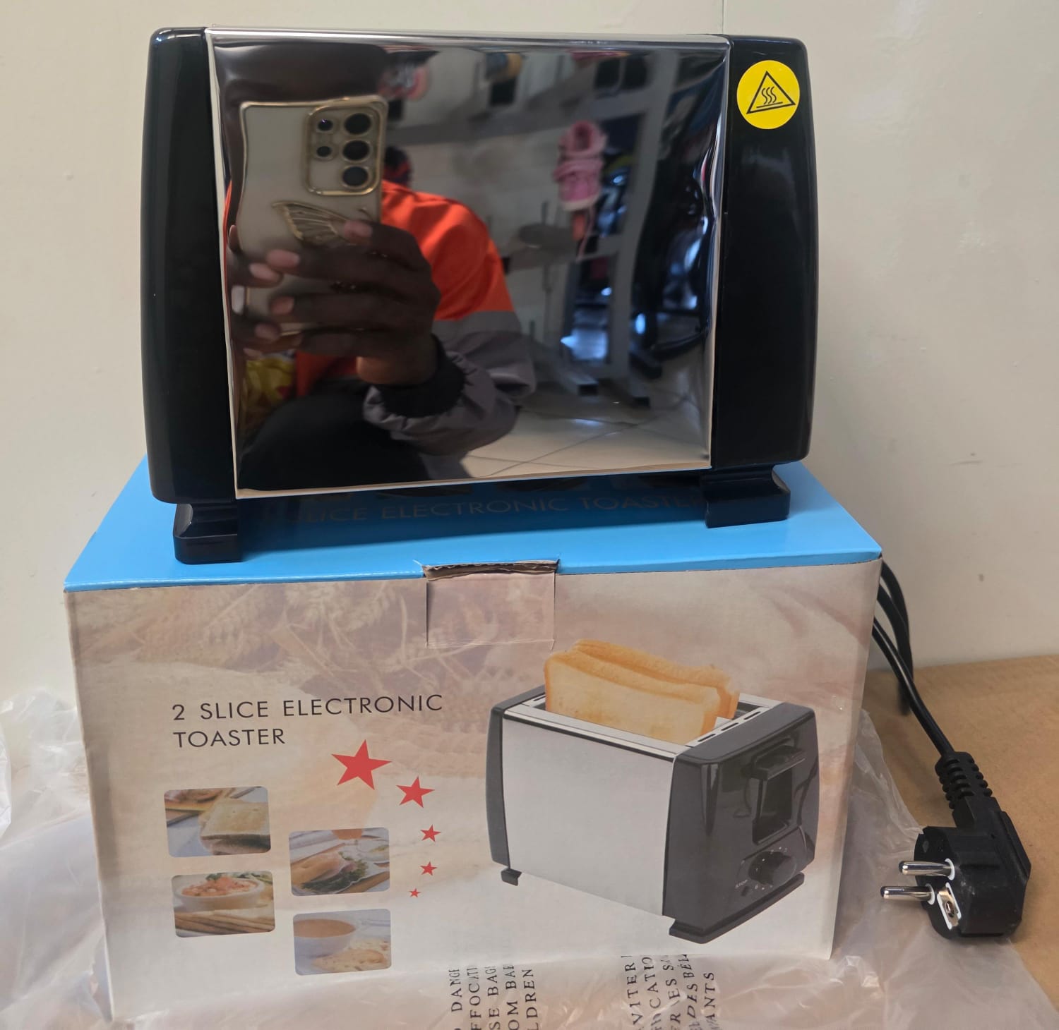 2-Slice Electric Bread Toaster | Electronic Automatic Pop-Up Toaster | Fast Toasting Kitchen Appliance