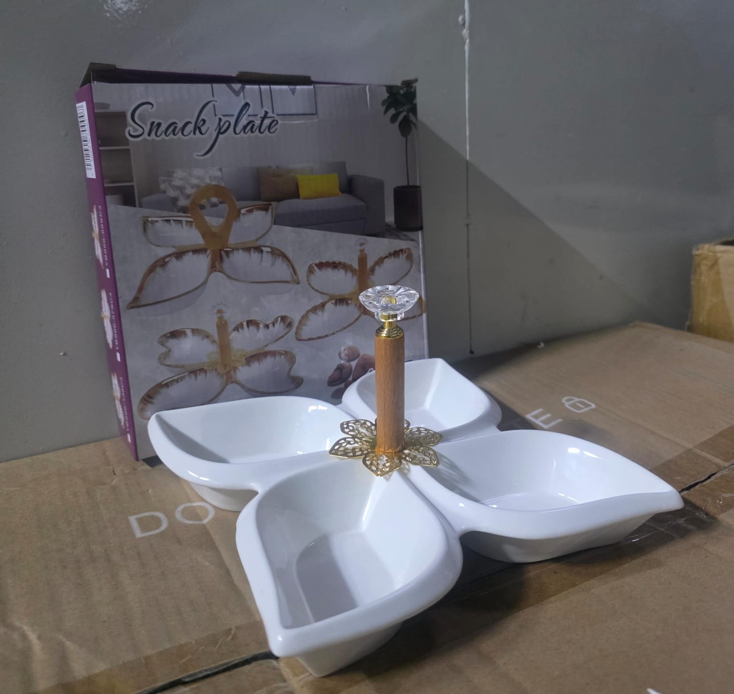 Star-Shaped Ceramic Platter | Snack & Sweets Organizer Tray | Nuts, Treats & Serving Dish