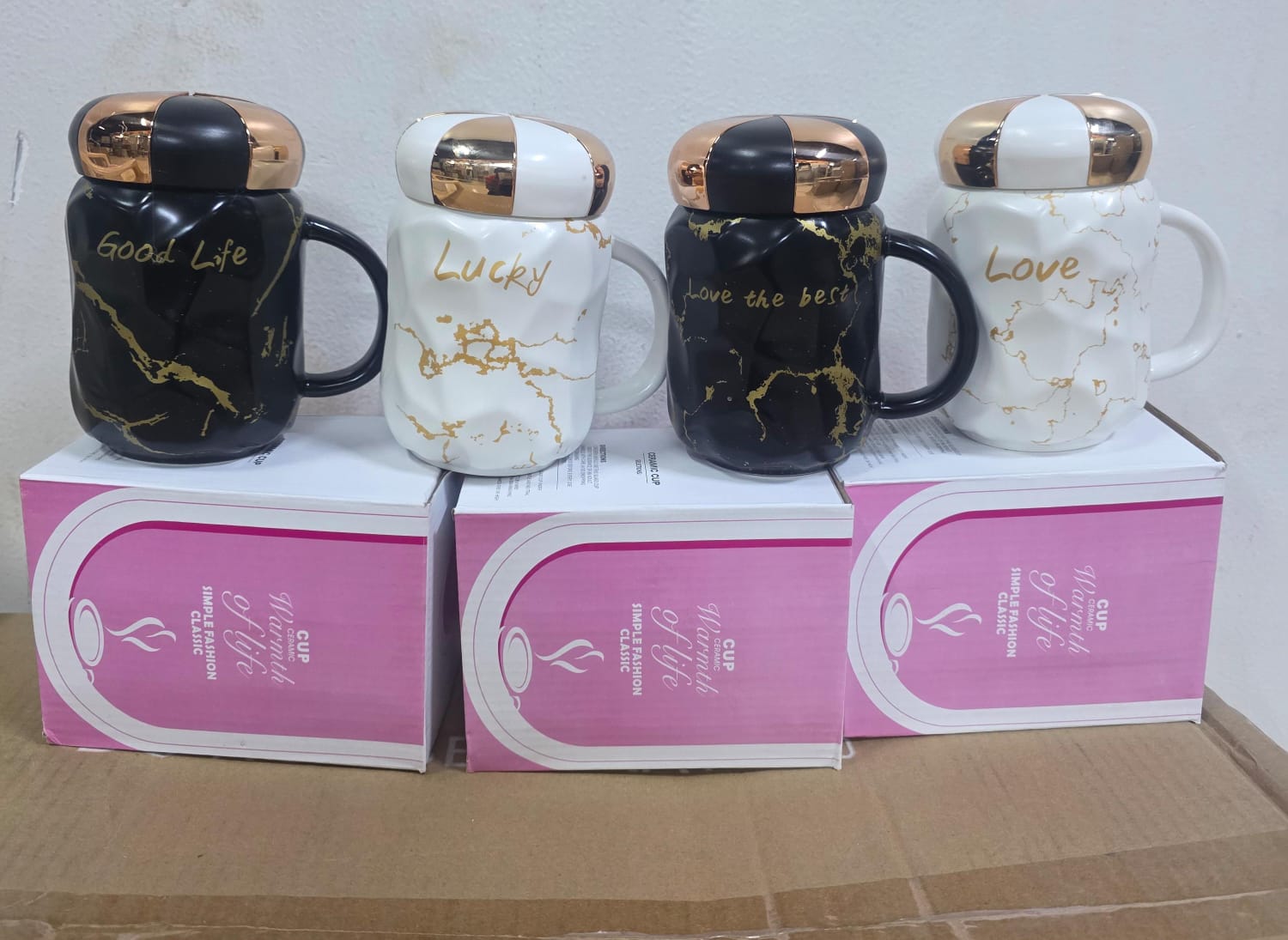 Valentine’s Gift Ceramic Mug with Lid 🎁 | Cute Coffee & Tea Cup | Romantic Love Mug for Him & Her