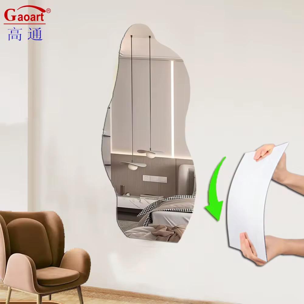 Dolphin Design Unbreakable Acrylic Mirror – Flexible Self-Adhesive Wall Mirror, Scratch-Resistant, Frameless, No Drilling, Ideal for Doors, Closets, and Walls