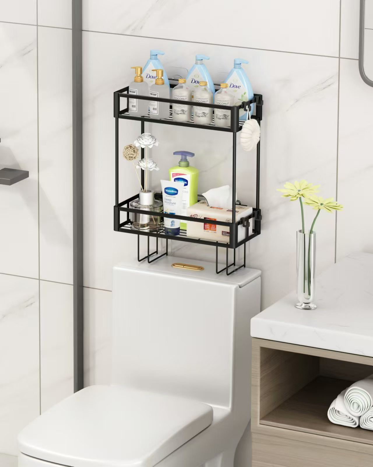 Best price for Double Layer Over-the-Toilet Rack & Shelf Bathroom ...