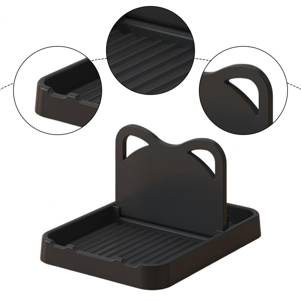 Pot Lid Rack & Spoon Holder – Dual-Function Thickened PP Plastic Kitchen Utensil Rest for Lids, Spoons, and Spatulas with Drip Tray, Keeps Countertop Clean & Organized