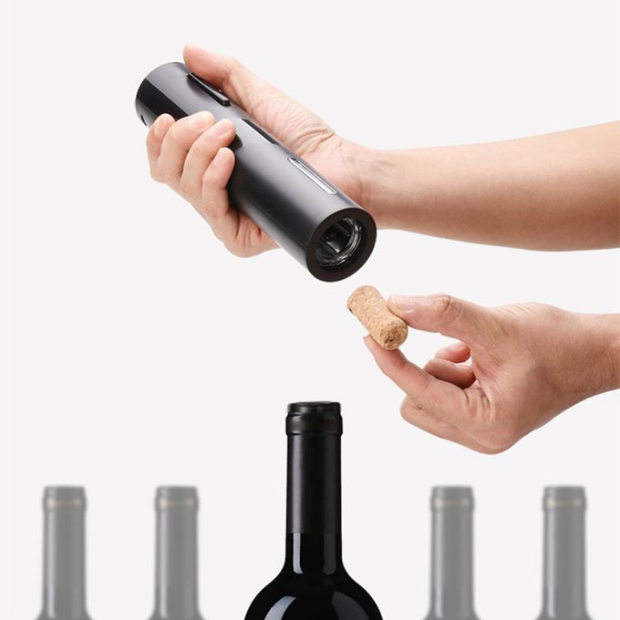 Electric Wine Opener with Stand – Automatic Battery-Operated Corkscrew for Wine & Beer Bottles, Includes Foil Cutter, Ideal for Kitchen & Home Bar Use