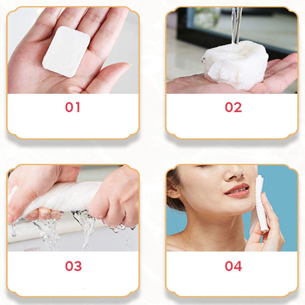 Disposable Compression Towel Thickened Portable Face Wash Towel Women's Pure Cotton Candy Cleaning Face Towel Travel Essential