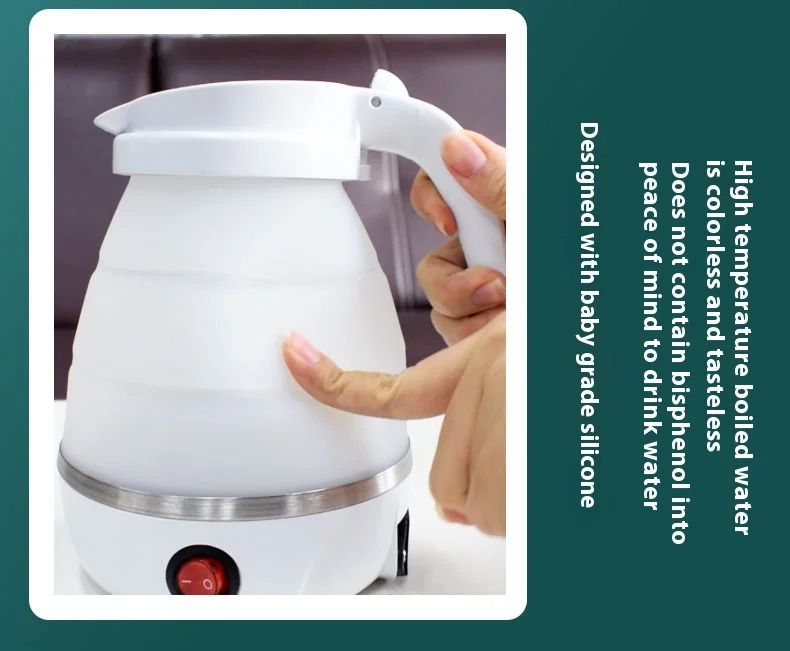 Mini Portable Foldable Electric Kettle 600ML Household Travel Kettle Kitchen Appliances Teapot High Temperature Boiling Water