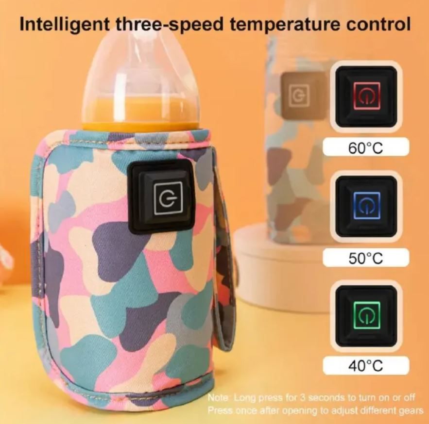 USB Milk Water Warmer Travel Stroller Insulated Bag Baby Nursing Bottle Heater Safe Kids Supplies for Outdoor