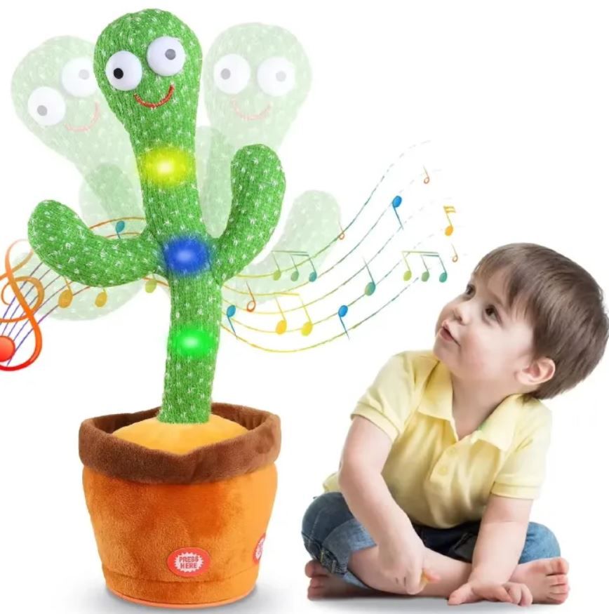 Talking Cactus Baby Toy Dancing Cactus Repeats What You say for Kids with 120 English Songs Dancing Toy for Gift Toddle Girls Boys
