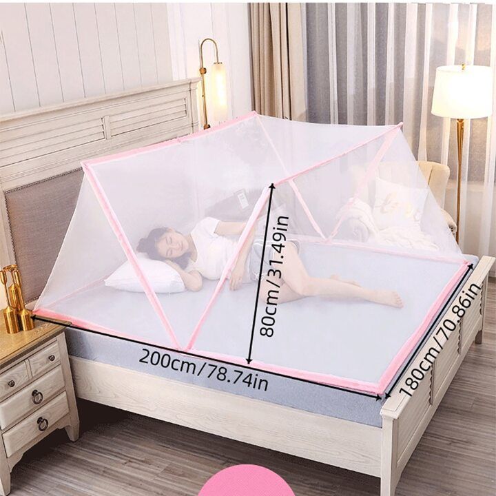 Foldable frame mosquito net .Foldable Dome- Mosquito Net – Pop-Up Tent Style Insect Protection for Beds