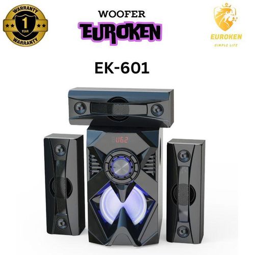 Euroken EK-601 3.1Ch Home Theatre Subwoofer System - 20000W PMPO, Bluetooth, USB, FM, 3 Speakers - High-Quality Sound + FREE DELIVERY TO YOUR DOORSTEP TODAY
