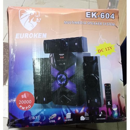 Euroken EK-604 3.1Ch Home Theatre Subwoofer System - 20000W PMPO, Bluetooth, USB, FM, 3 Speakers - High-Quality Sound + FREE DELIVERY TO YOUR DOORSTEP TODAY