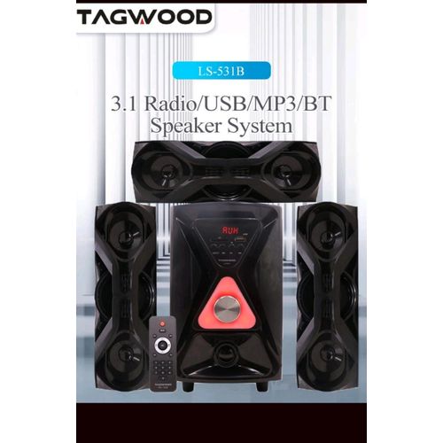 TAGWOOD LS 531B 3.1CH 9000W PMPO Woofer Home Audio Speaker BT/FM/SB/USB Subwoofer SpeakerSystem. (1YR WRTY) + FREE DELIVERY TO YOUR DOORSTEP TODAY