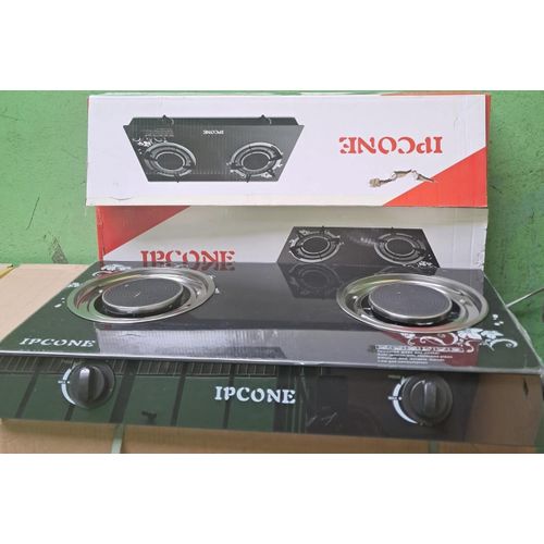 IPCONE 2 Burner infrared Gas Cooker, Auto Ignition Glass Top Table Stove(1YR WRTY) + FREE DELIVERY TODAY
