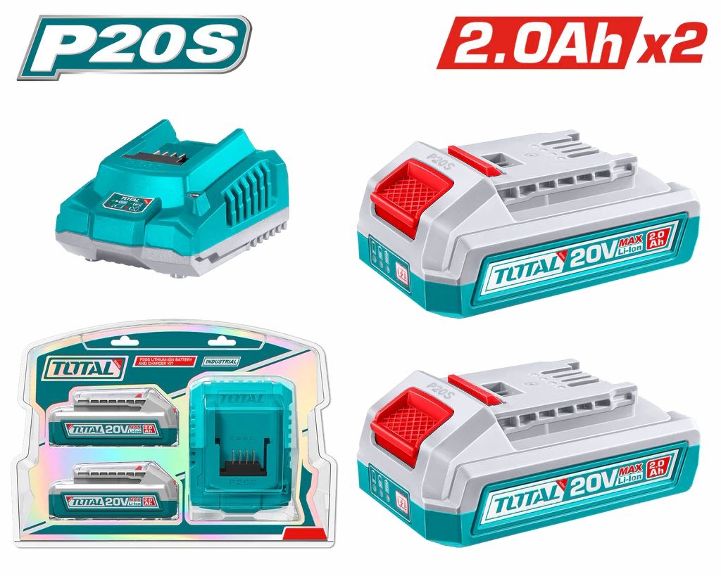 Total TFBCPK1222 P20S Lithium-Ion battery and charger kit 2.0Ah