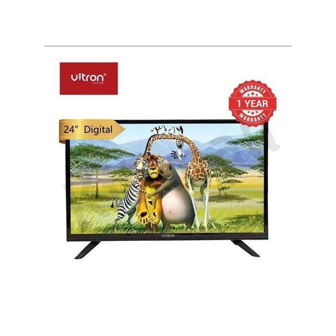 Vitron 24 Inch HTC2446 Digital Television LED HD TV AC DC Inbuilt Decoder 24 Inch TV