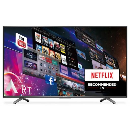 Vitron 43 Inch Smart TV HTC4068S Android 11 Smart LED HD Television Youtube Netflix AC Input USB HDMI Multifunctional Frameless TV DVB-T2 1G+8GB Bluetooth Enabled HD Android Television Inbuilt Decode
