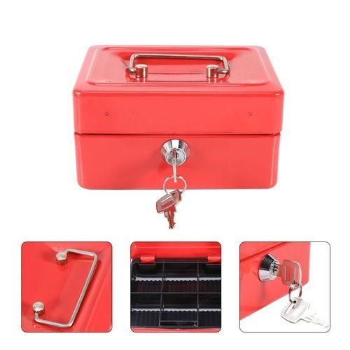 Cash Box With 2 Keys Lock -Suitable for storing Cash notes, coins Receipts and other valuables.