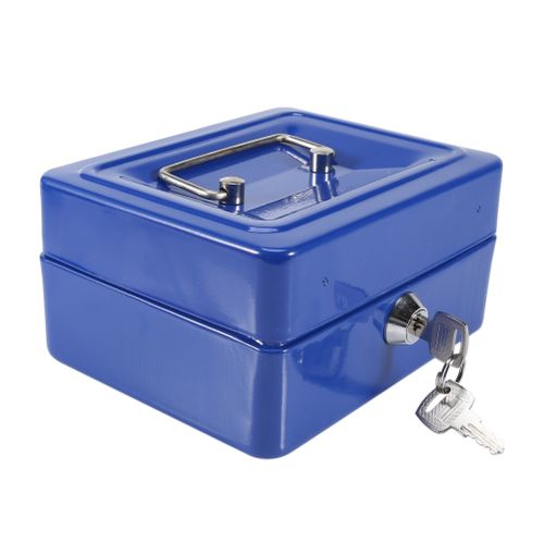 Cash Box With 2 Keys Lock -Suitable for storing Cash notes, coins Receipts and other valuables.