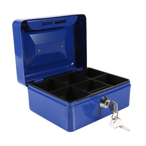 Cash Box With 2 Keys Lock -Suitable for storing Cash notes, coins Receipts and other valuables.
