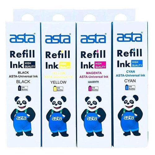 Universal Printer Refill Ink - 4Pc Set (B,C,Y,M) - used to refill any inkjet printer from EPSON, HP, CANON or BROTHER.