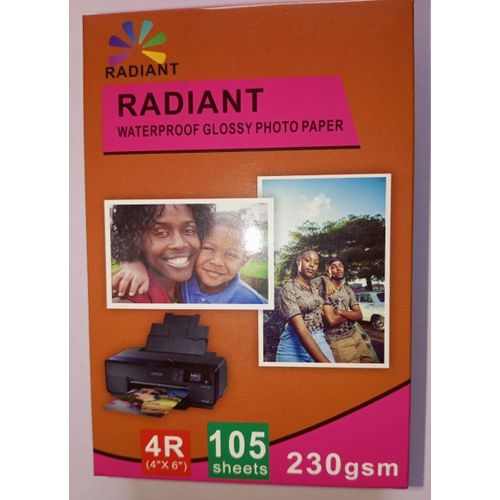 Glossy Photo Paper - 4R (4 By 6 Inches , 105 Pcs Of 230Gsm)