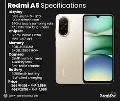 XIAOMI Redmi A5, 6.88", (3GB + 64GB ),4GB + 128GB) 5200mAh, DUAL SIM, 4G, Dual Sim,