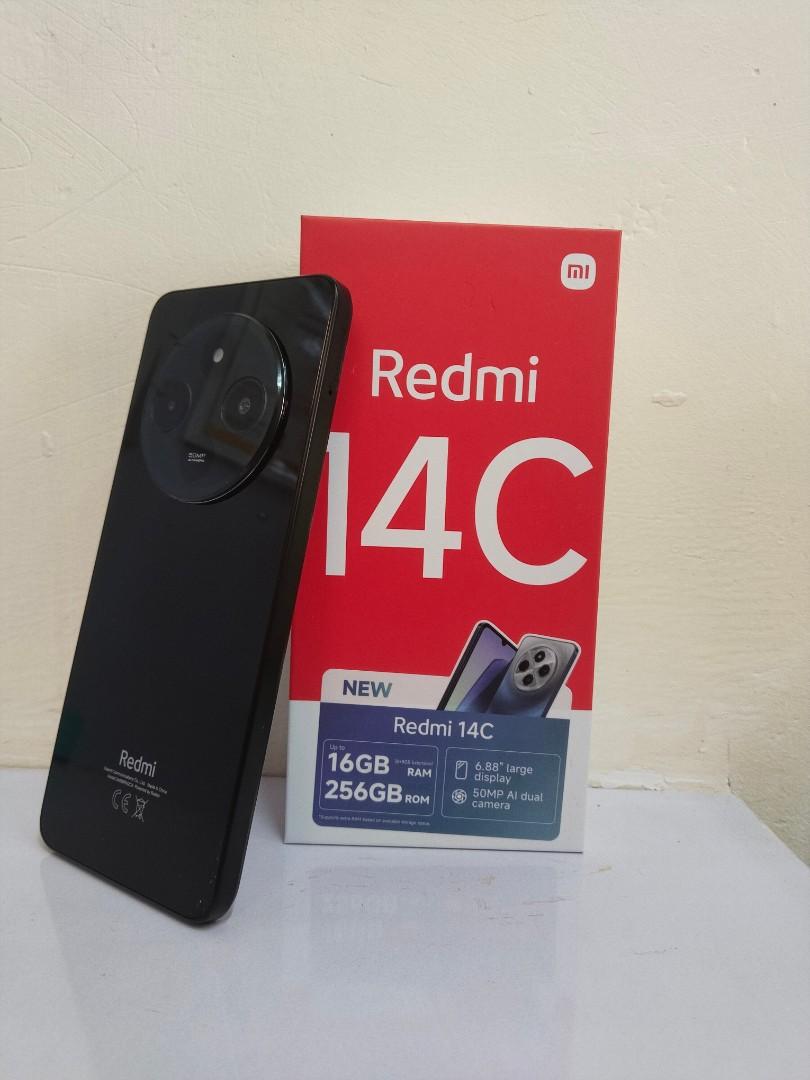 Redmi 14c 256gb +16gb extended ram, 6.88" punch hole display, 5160mAh 18W fast charging 50mp dual rear camera , android 14 mediatek Helio G81 2yrs after sales service