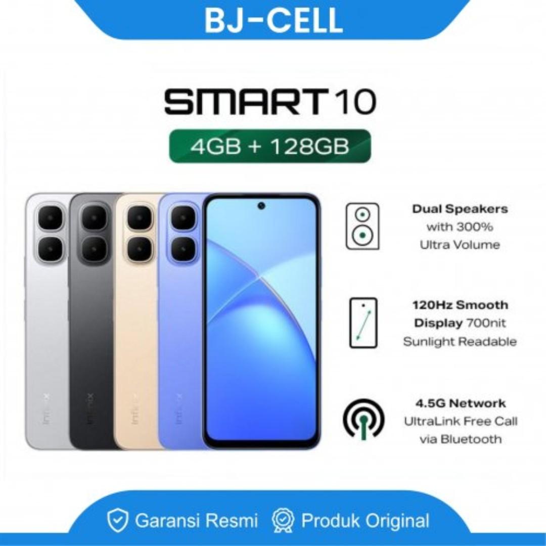 INFINIX SMART 10,128GB 8GB(4+4GB RAM) 120HZ 6.67" HD+ LCD DISPLAY,4.5G Network, ultralink for free calls via Bluetooth, ONE-TAP INFINIX AI, IP64 dust and splash resistant,dual speaker upto 300% volume