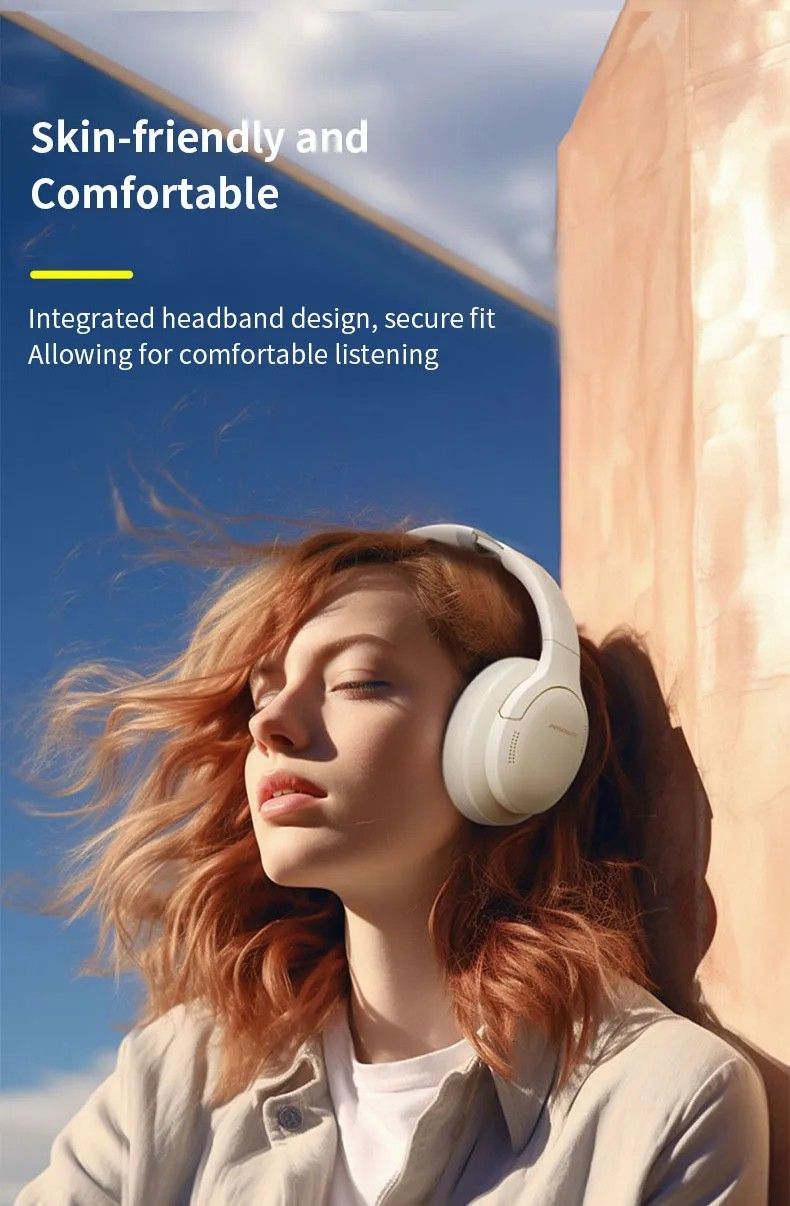 AMAYA  AEB-H360D ACTIVE NOISE CANCELLATION (ANC) OVER-EAR WIRELESS BLUETOOTH HEADPHONES, LONG BATTERY LIFE, PREMIUM SOUND QUALITY  WITH  INTUITIVE TOUCH CONTROLS, FOLDABLE DESIGN.