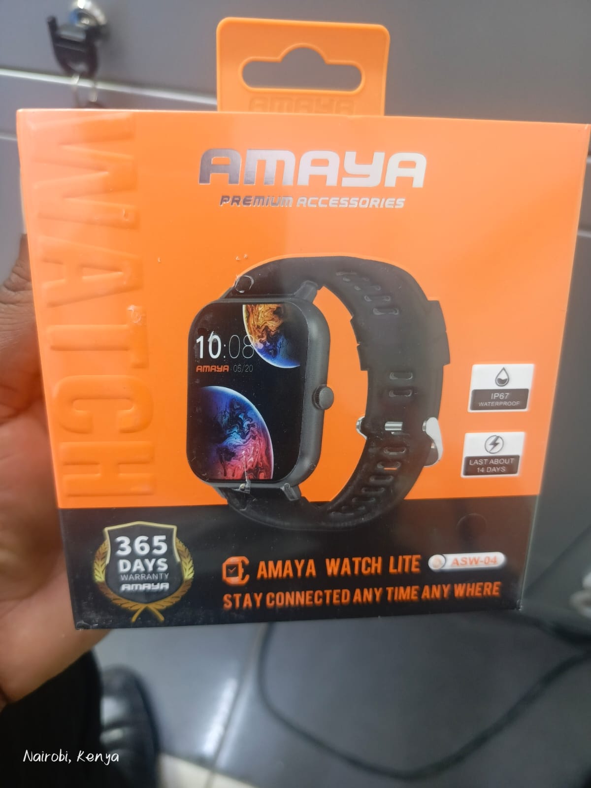 AMAYA WATCH LITE ASW-04 , 1.83" LCD DISPLAY, IP67 WATER AND DUST PROOF, 240mAh BATTERY CAPACITY, WITH SPORTS MODES, HEART RATE MONITOR, BLOOD OXYGEN MONITOR , BLUETOOTH  CALLING AND SLEEP TRACKING.