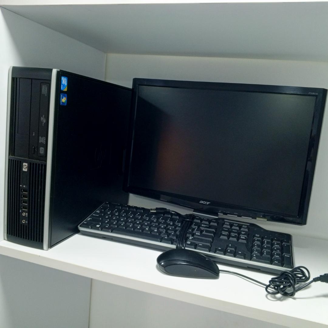 Hp Elitedesk corei5 4gb ram, 500gb harddisk Complete desktop computer, with 19" tft monitor keyboard, mouse data and power cables