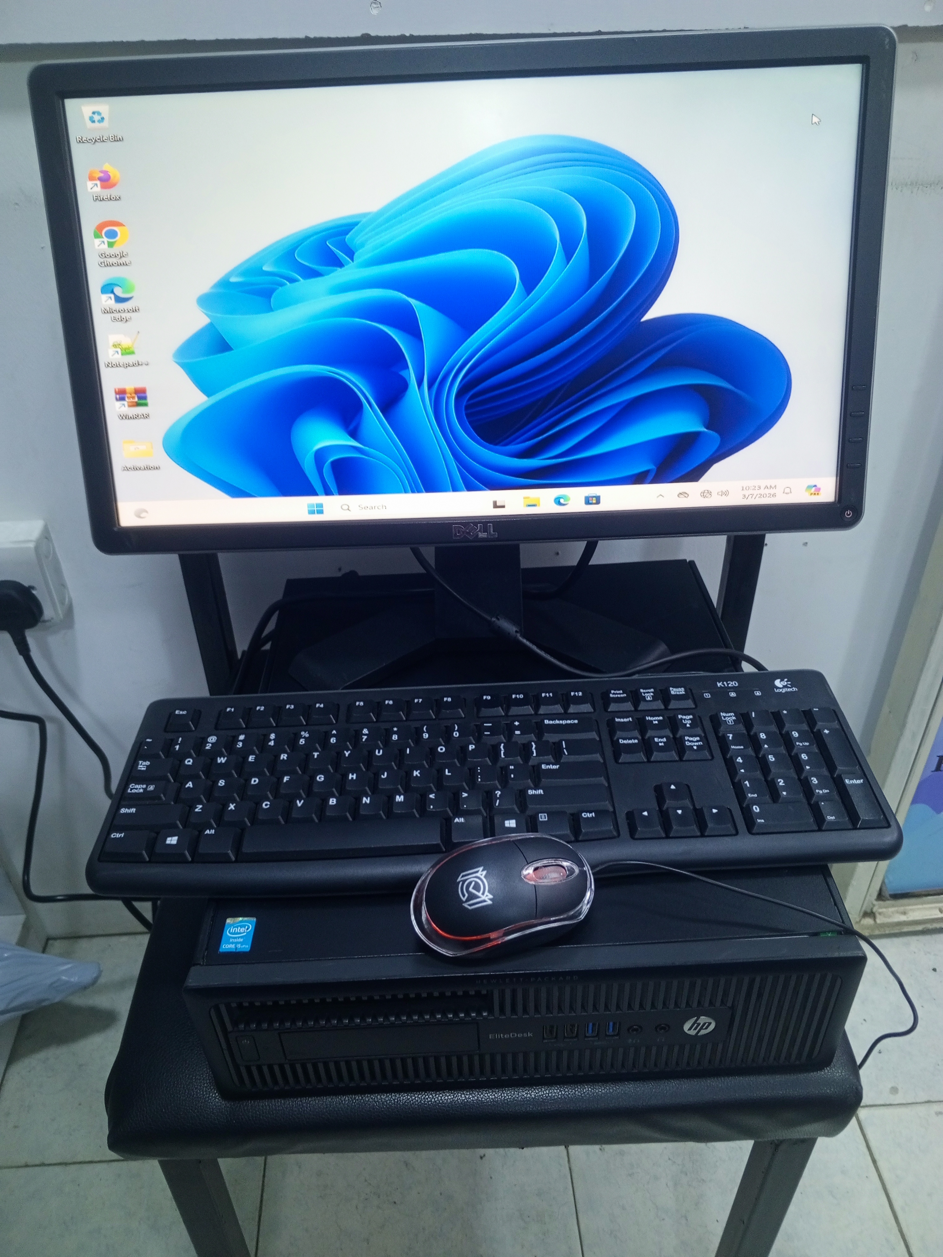 Full set Desktop HP Elitedesk 800 sff Corei5 6th Gen 8gb ram 500 hdd, WiFi enabled, 22 inches Slim hd led monitor, keyboard, mouse, cables, Windows 11 pro and Office 2021 installed, warranty 3 months.