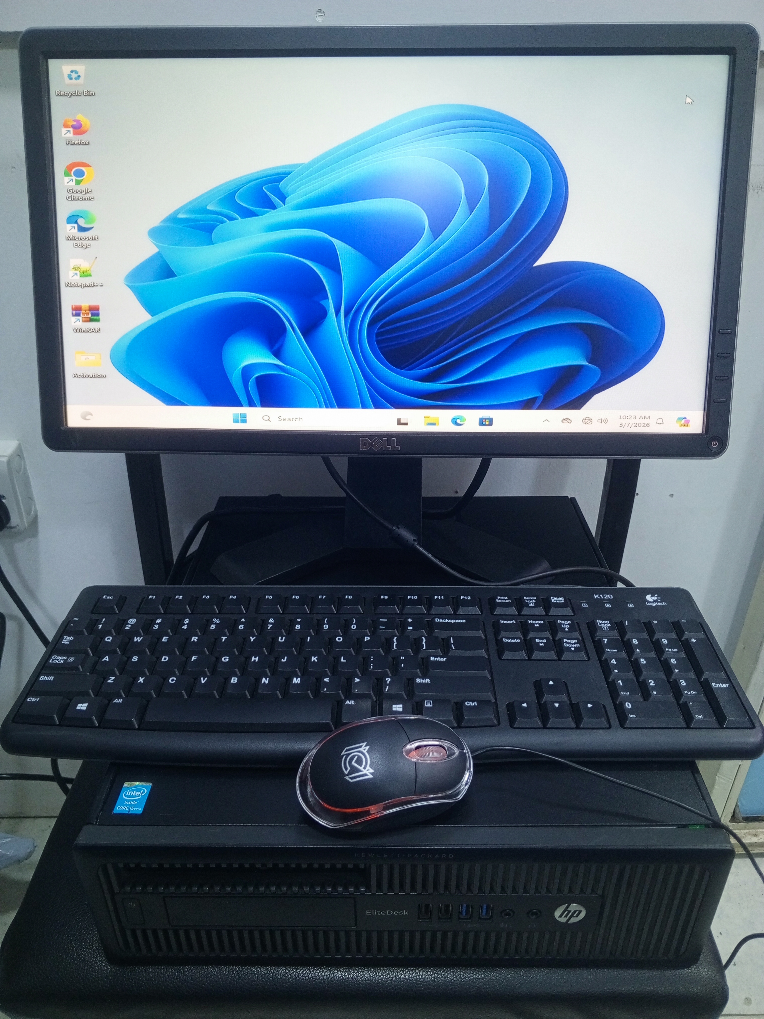 Full Desktop HP Elitedesk 800 sff Corei5 2nd Gen 4gb ram 500gb hdd, 22 inches Slim hd led monitor, keyboard & mouse, wifi enabled, windows 10 pro & office 2021, warranty 3 months, for training, etc