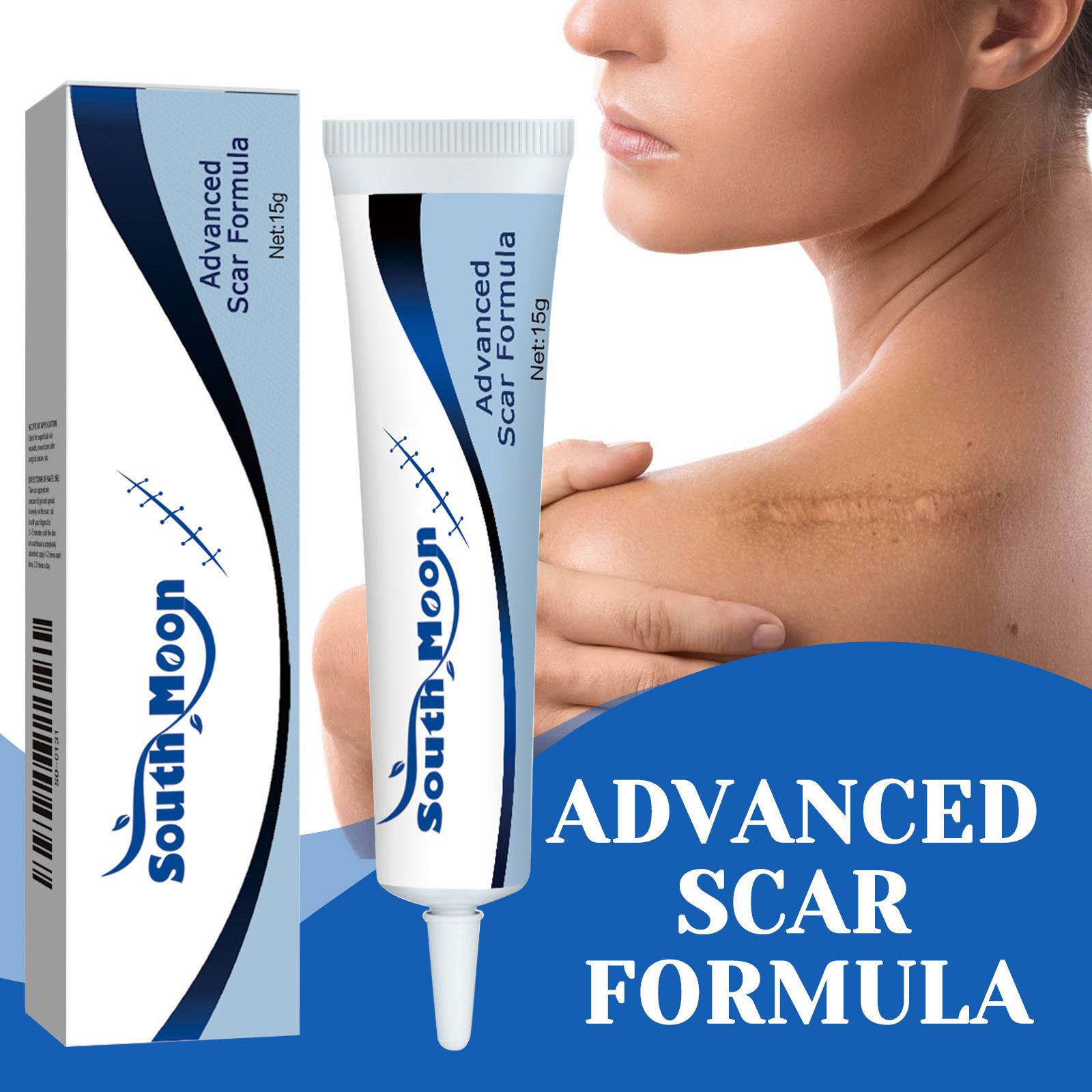 Scar removal  Gel，Advance Scar Gel，Advanced Formula Scar Gel for Old & New Scars, Acene, C-Section, Stretch Marks, Old and New Scars ,Keloids Scar Removal Cream (2PCS)