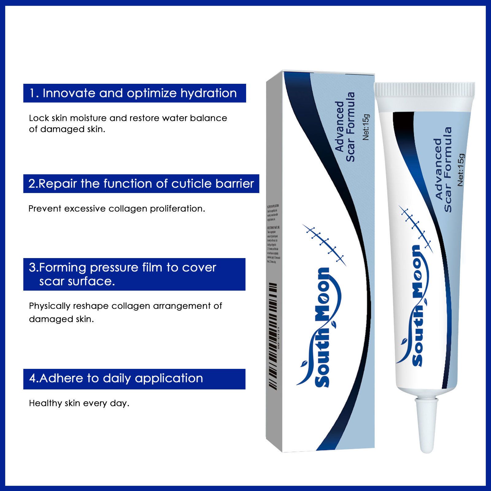 Scar removal  Gel，Advance Scar Gel，Advanced Formula Scar Gel for Old & New Scars, Acene, C-Section, Stretch Marks, Old and New Scars ,Keloids Scar Removal Cream (2PCS)