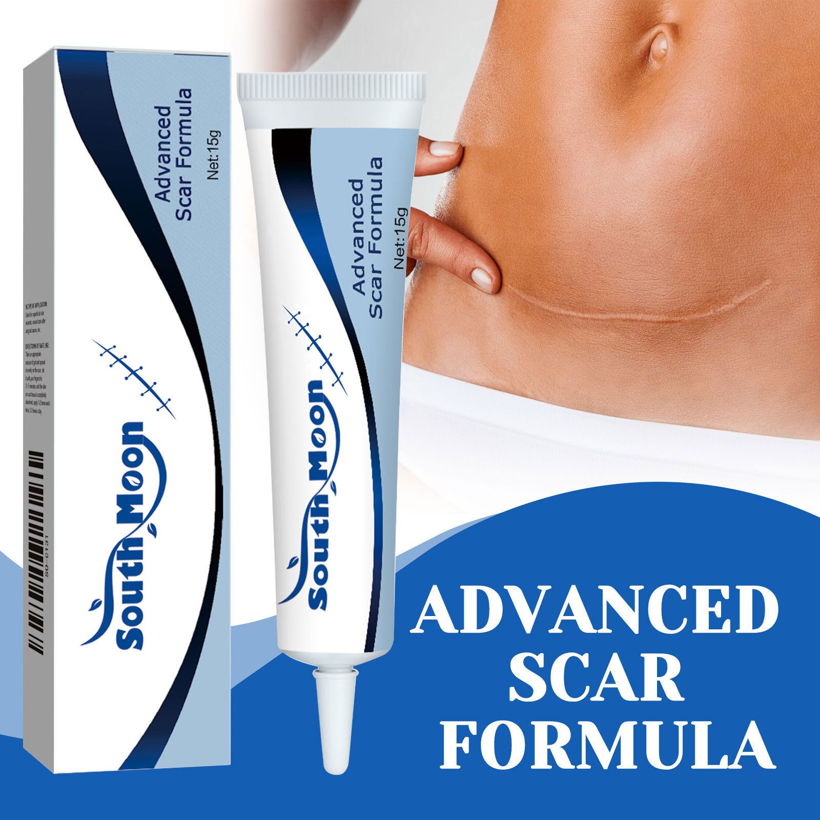 Scar removal  Gel，Advance Scar Gel，Advanced Formula Scar Gel for Old & New Scars, Acene, C-Section, Stretch Marks, Old and New Scars ,Keloids Scar Removal Cream (2PCS)