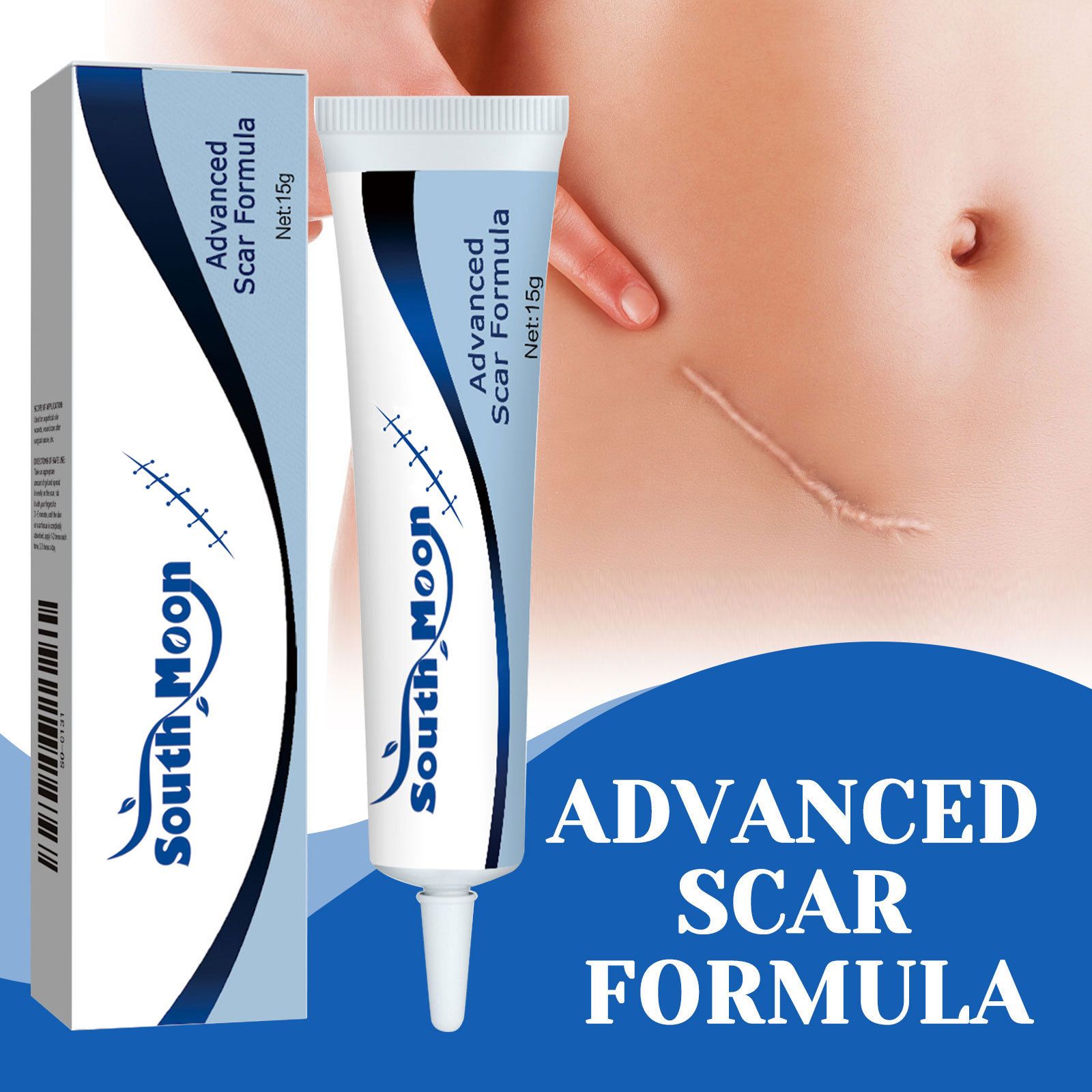 Scar removal  Gel，Advance Scar Gel，Advanced Formula Scar Gel for Old & New Scars, Acene, C-Section, Stretch Marks, Old and New Scars ,Keloids Scar Removal Cream (2PCS)