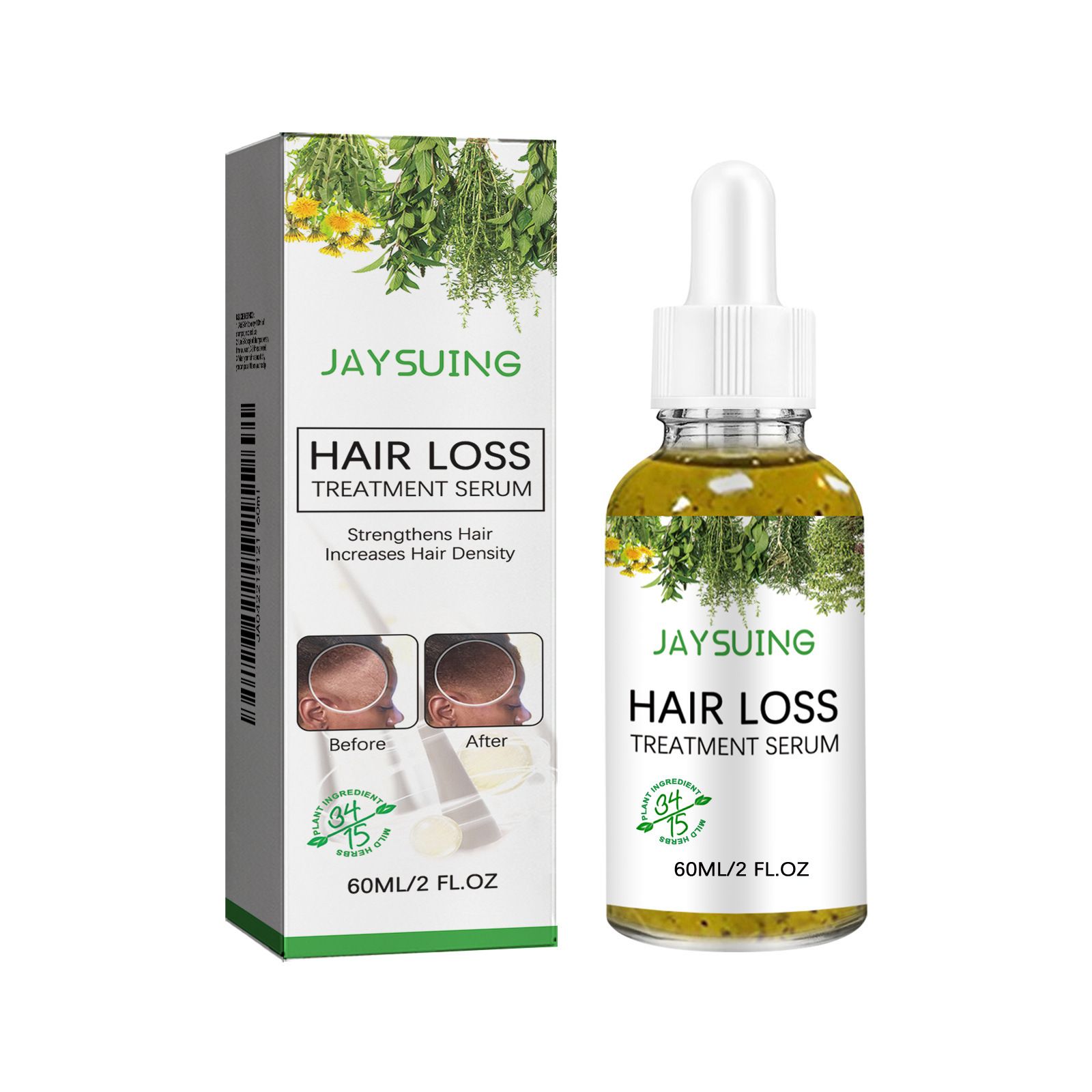 Organic Rosemary Hair Growth Serum Scalp & Hair Strengthening Oil Infused With Biotin for All Hair Types Nourishing & Volumizing 60ml