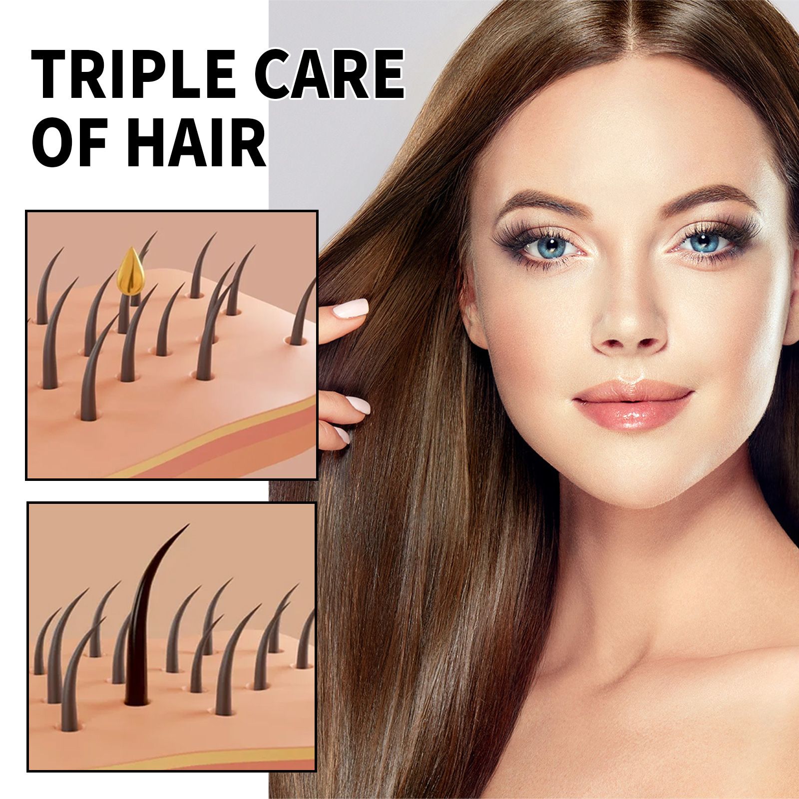 Organic Rosemary Hair Growth Serum Scalp & Hair Strengthening Oil Infused With Biotin for All Hair Types Nourishing & Volumizing 60ml