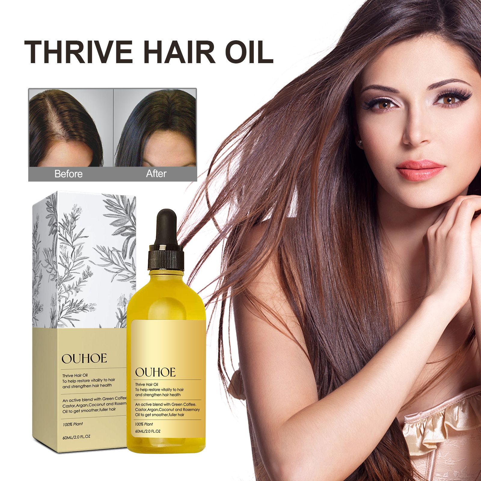 Veganic Rosemary Hair Growth Oil for Dry, Damaged & Thin Hair, 
120ML Veganic Natural Hair Growth Oil, Rosemary Scent - Organic, for Dry, Damaged, Thin Hair ，Nourishing Unisex Formula