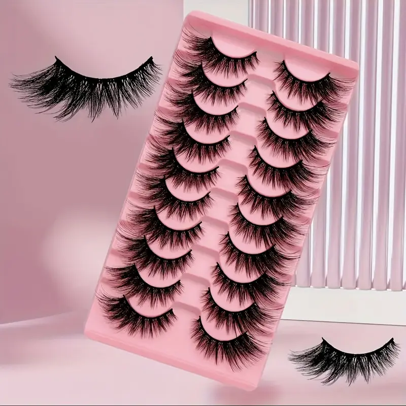 Manga Lashes with Spikes Anime Eyelashes Hybrid Wispy Lash Natural Cat Eye Fluffy False Eyelashes Faux Mink Lash Strips that Look Like Extensions Eye Lash Spikes Pack