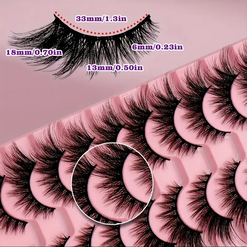 Manga Lashes with Spikes Anime Eyelashes Hybrid Wispy Lash Natural Cat Eye Fluffy False Eyelashes Faux Mink Lash Strips that Look Like Extensions Eye Lash Spikes Pack