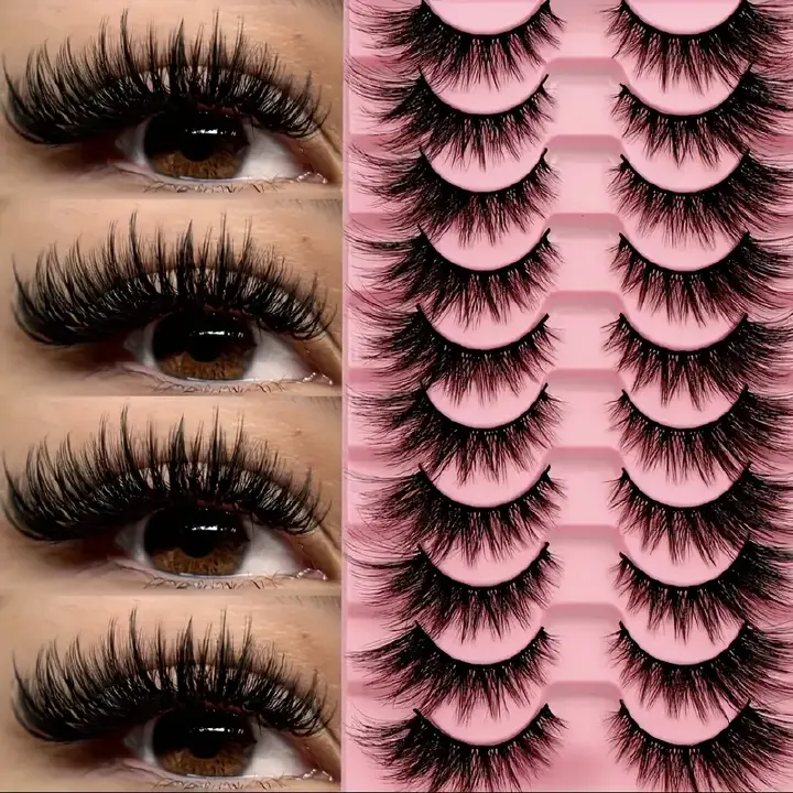 Manga Lashes with Spikes Anime Eyelashes Hybrid Wispy Lash Natural Cat Eye Fluffy False Eyelashes Faux Mink Lash Strips that Look Like Extensions Eye Lash Spikes Pack