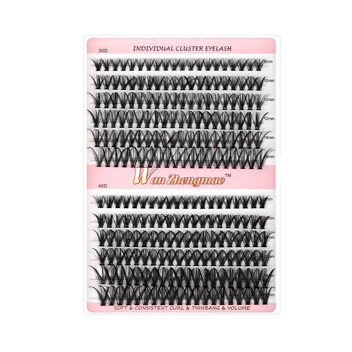 30D-40D Eyelash Extension Kit, 10-18mm DIY Kit with Glue Eyelashes, lash clusters，Double Ended Glue Tweezers Set，diy lash extension kit.
