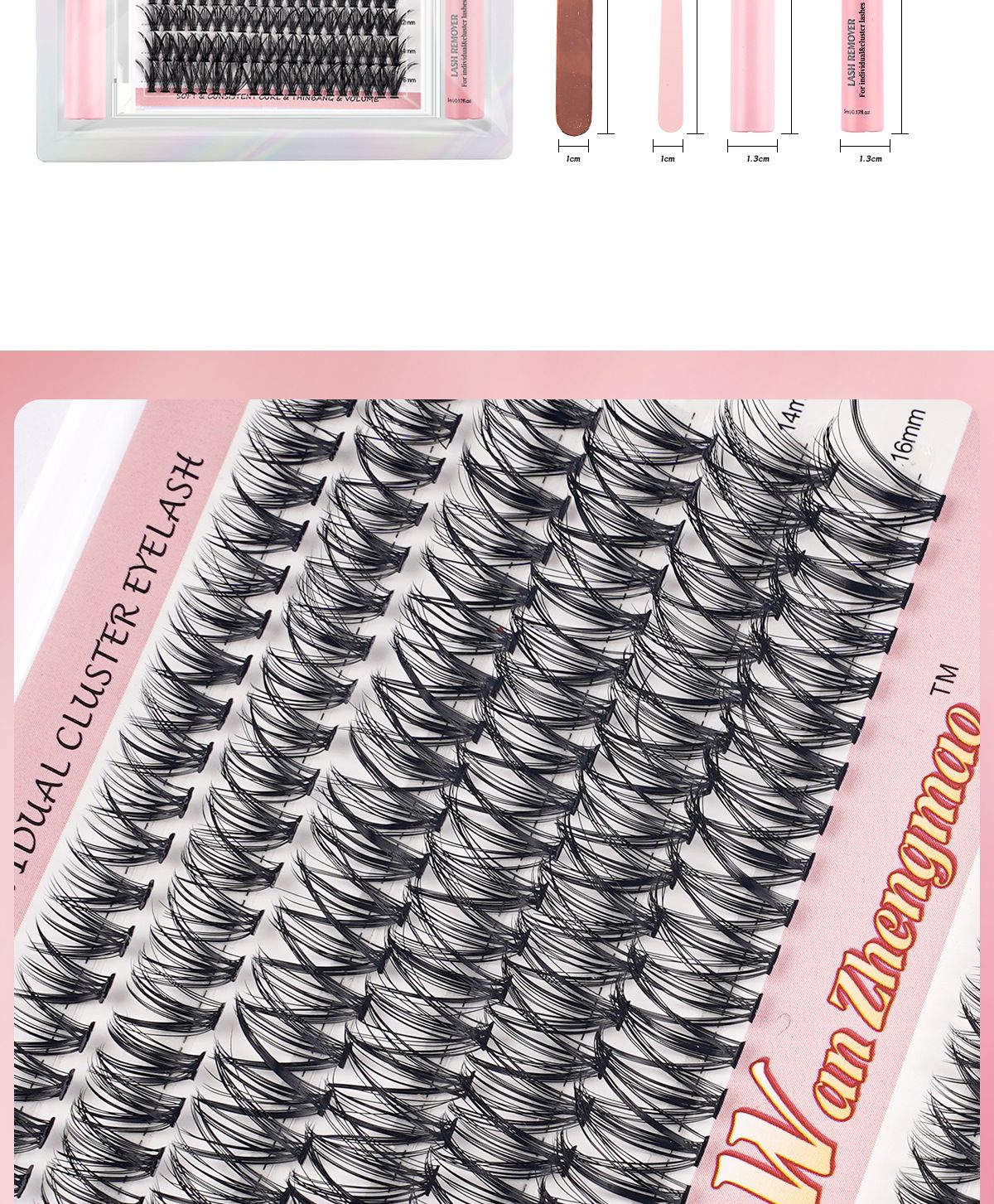 30D-40D Eyelash Extension Kit, 10-18mm DIY Kit with Glue Eyelashes, lash clusters，Double Ended Glue Tweezers Set，diy lash extension kit.