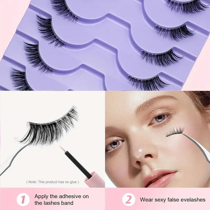 Half Lashes Natural Look Wispy Cat Eye Lashes 13 mm Clear Band Accent Short False Eyelashes that Look Like Extensions 10 Pairs