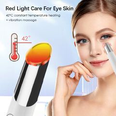 Ideal Eye Massager Wand - Chargeable Facial Massager for Dark Circles, Eye Bags, Puffiness Under Eyes，and Smoother Skin Texture - Exfoliation and Skin Rejuvenation - Korean Skincare