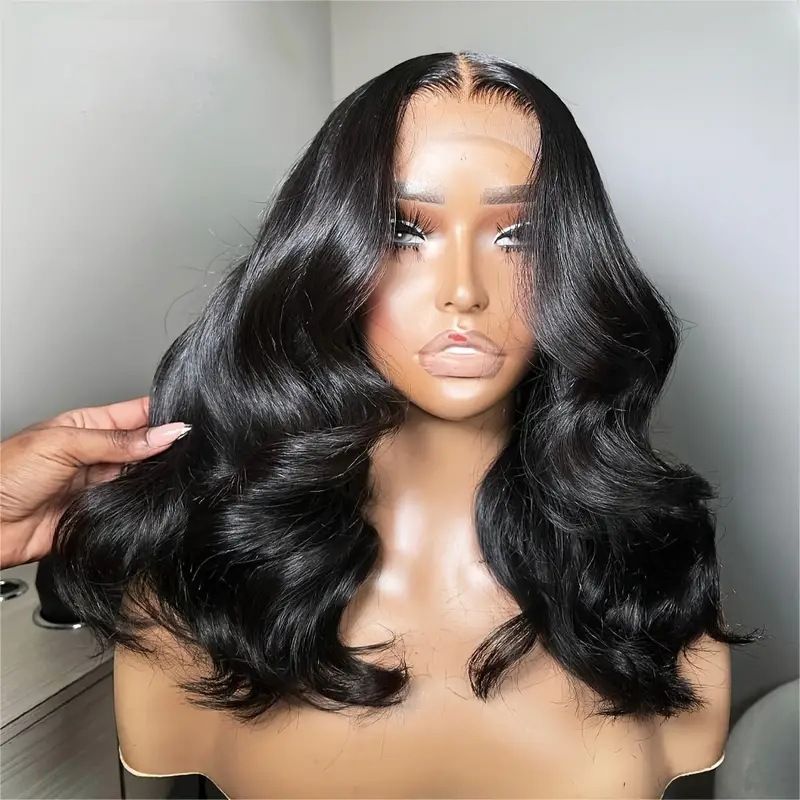 Short Body Wave Wig HD 13X4 Lace Front Wigs Brazilian Hair Short Bob Wavy Wigs Glueless Wigs Knots For Woman 150% Density 14Inch