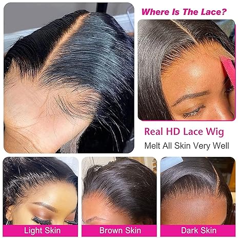 Wig Deep Wave Lace Front Wigs  Hair 13x6 Lace Frontal Wigs 180% Density Curly Bob Wig Hair Pre Plucked Deep Wave Wig for Black Women (Natural Black, 12Inch)